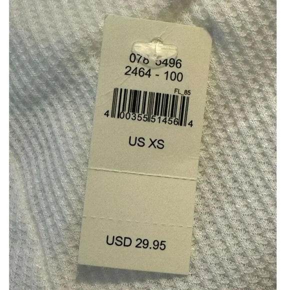 NEW Aerie Women’s‎ XS White Waffle Cropped Tee Top NWT - Picture 5 of 8